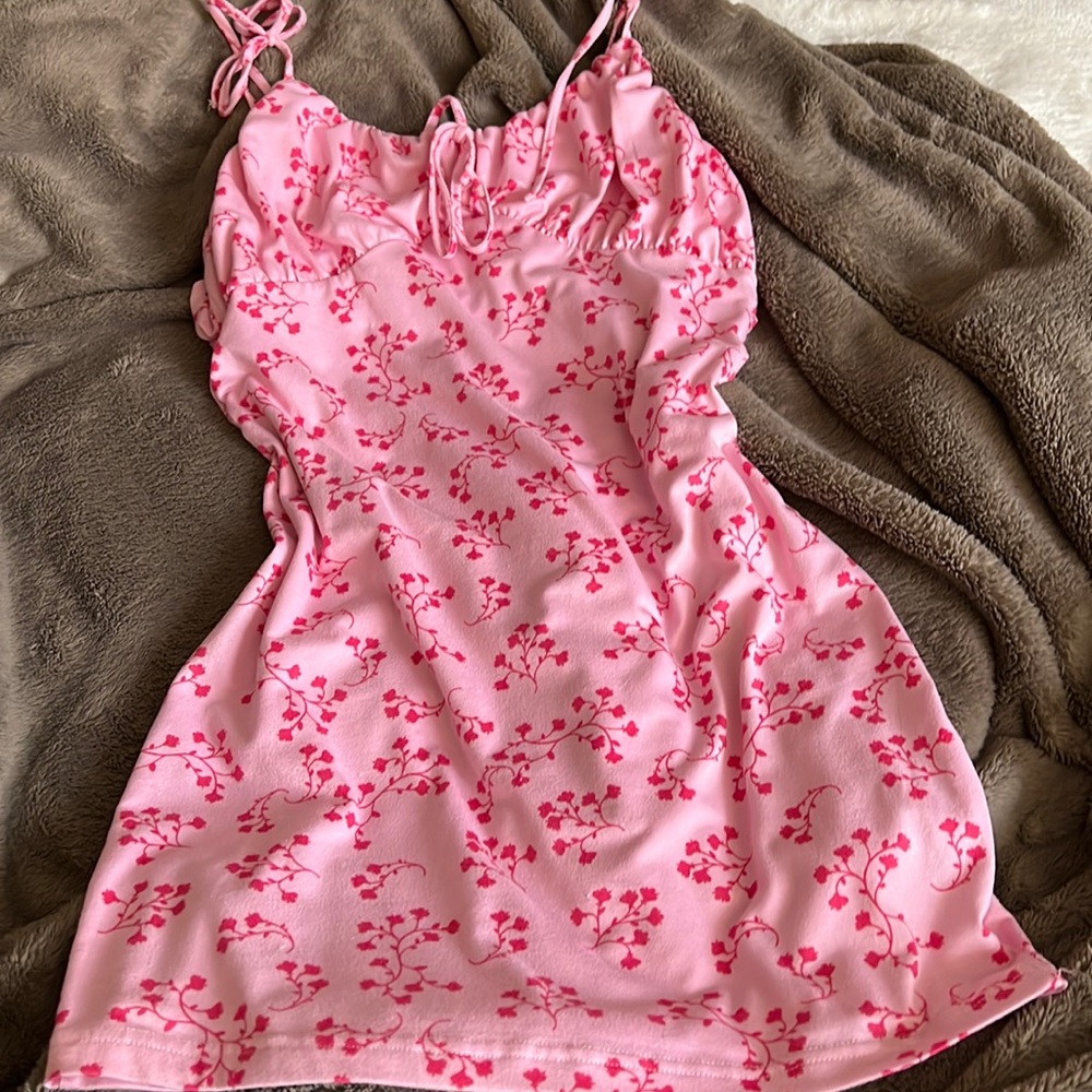 Pink cherry blossom dress